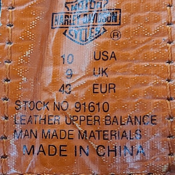 Harley-Davidson Men's Black Dipstick Leather Motorcycle Riding Boots Size US 10 - Picture 6 of 6